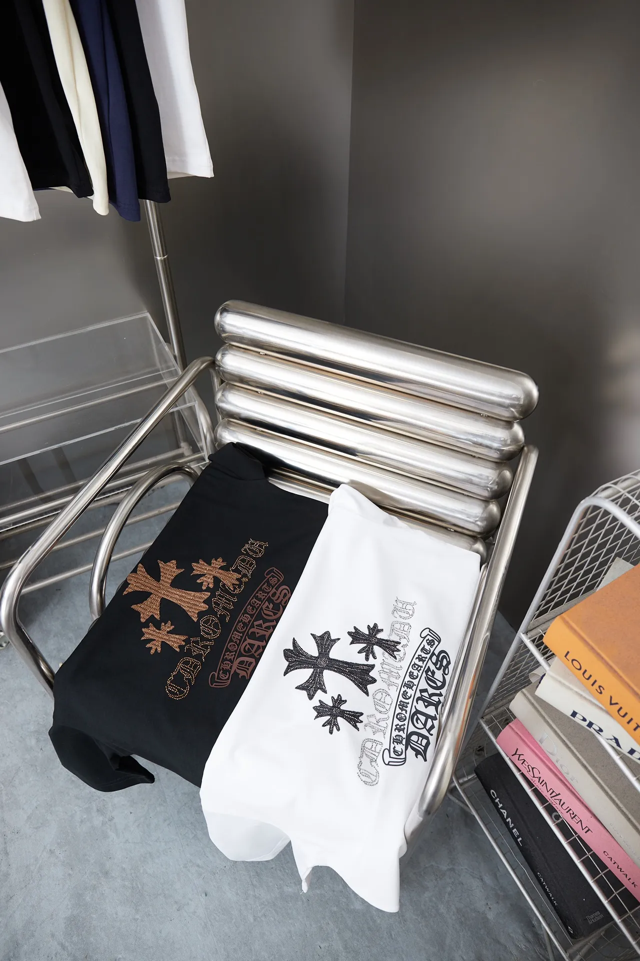 Ch*ome Hearte 26SS New Arrival 100% 32 1X 1 ➕ ➕ ：Black/White Size：S/M/L/XL